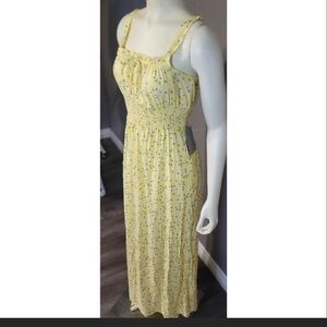 Yellow Floral Maxi Dress